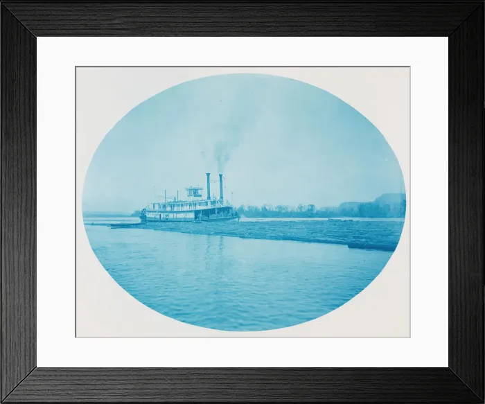 Framed Print : No. 167. Raftboat David Bronson, 1885. Creator: Henry Bosse Framed Print : No. 167. Raftboat David Bronson, 1885. Creator: Henry Bosse