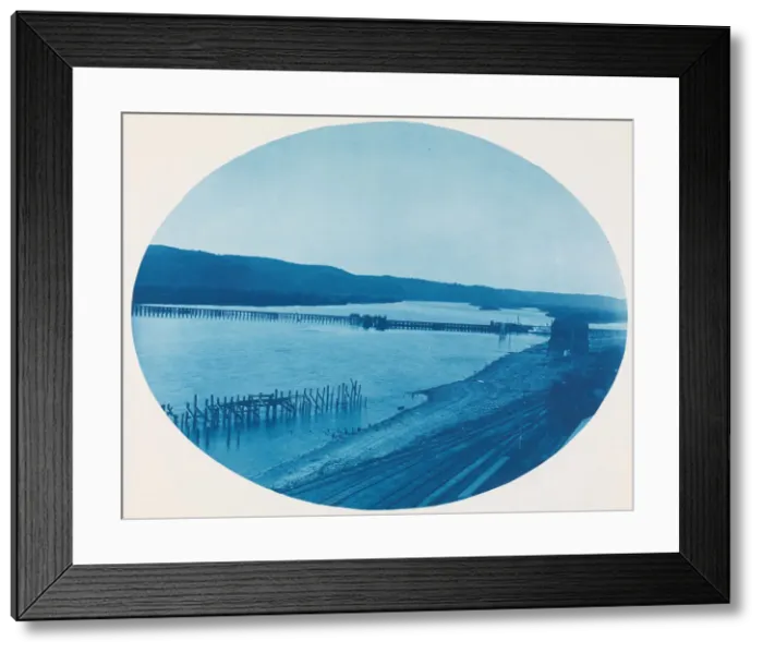 Framed Print : No. 193a. Old Ponton Bridge at Prairie du chien, Wisconsin, 1885. Creator: Henry Bosse Framed Print : No. 193a. Old Ponton Bridge at Prairie du chien, Wisconsin, 1885. Creator: Henry Bosse
