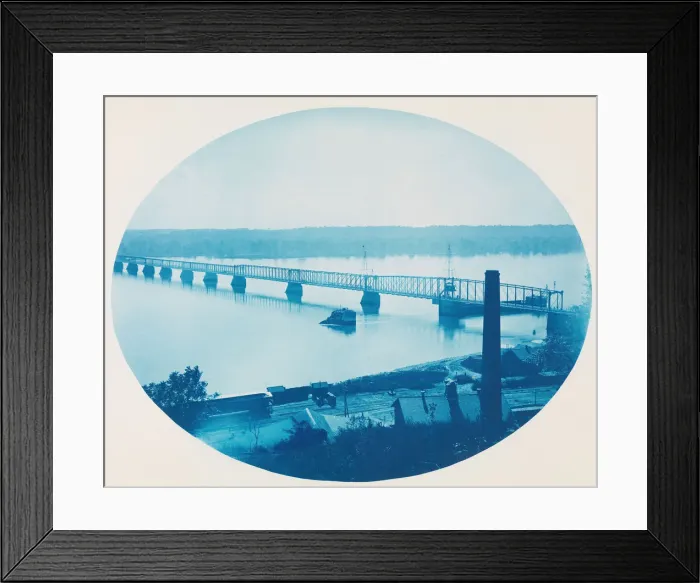 Framed Print : No. 207. Wabash Rail Road Bridge at Keokuk, Iowa, 1885. Creator: Henry Bosse Framed Print : No. 207. Wabash Rail Road Bridge at Keokuk, Iowa, 1885. Creator: Henry Bosse