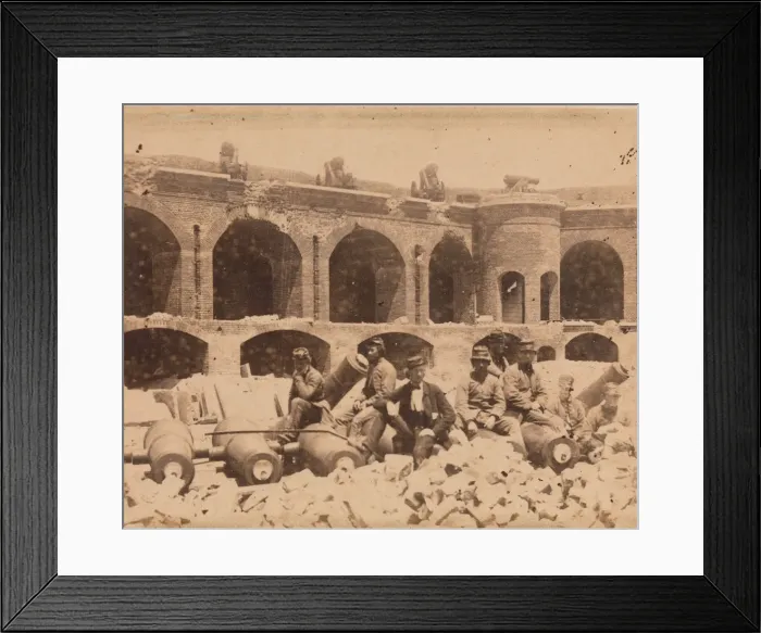 Framed Print : Salient with North-west Casemates, Fort Sumter, April 1861. Creator: J. M. Osborn Framed Print : Salient with North-west Casemates, Fort Sumter, April 1861. Creator: J. M. Osborn