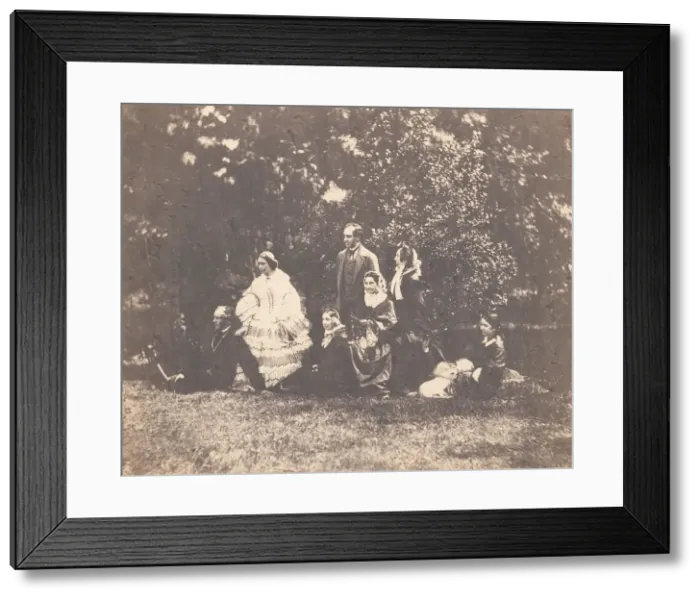 Framed Print : Macrae, Ross, and Warner Families Outdoors, ca. 1858. Creator: Horatio Ross Framed Print : Macrae, Ross, and Warner Families Outdoors, ca. 1858. Creator: Horatio Ross