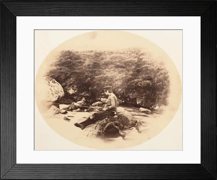 Framed Print : Peel Ross Fishing, ca. 1856-59. Creator: Horatio Ross Framed Print : Peel Ross Fishing, ca. 1856-59. Creator: Horatio Ross
