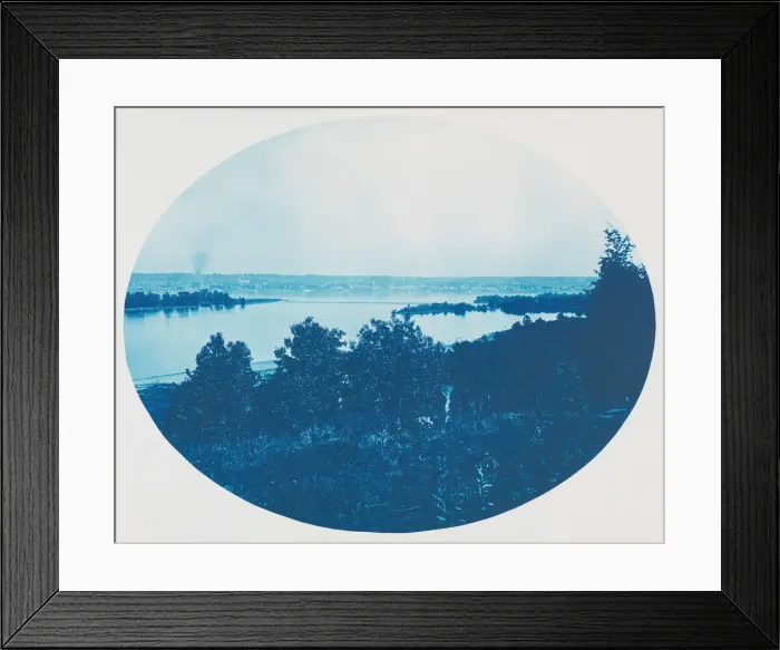 Framed Print : No. 139a. Head of Niota Chute with Closing Dam [near Fort Madison, Iowa], 1885
