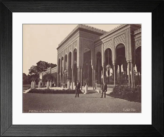 Framed Print : Palais de Gezyret, Pavillon Exterieur, 1870s. Creator: Pascal Sebah Framed Print : Palais de Gezyret, Pavillon Exterieur, 1870s. Creator: Pascal Sebah
