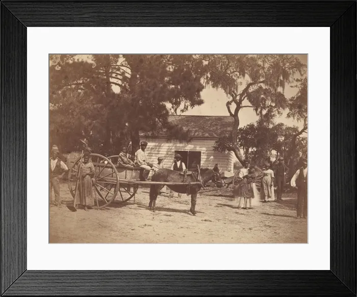 Framed Print : Negroes (Gwine to de Field), Hopkinsons Plantation, Edisto Island, South Carolina, 1862 Framed Print : Negroes (Gwine to de Field), Hopkinsons Plantation, Edisto Island, South Carolina, 1862