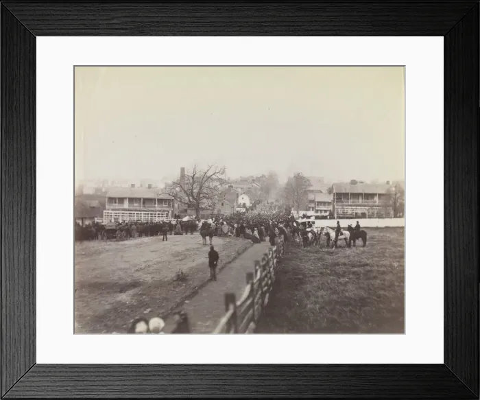 Framed Print : Procession of Troops and Civilians on Way to Dedication of Soldiers National Framed Print : Procession of Troops and Civilians on Way to Dedication of Soldiers National