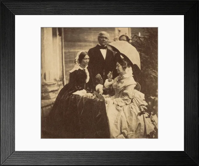 Framed Print : [Countess Canning with Guests, Government House, Allahabad], 1858