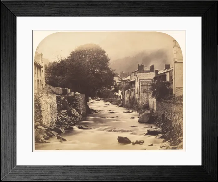 Framed Print : The Mouth of the East and West Lyn, Lynmouth, North Devon, 1856. Creator: Henry Pollock Framed Print : The Mouth of the East and West Lyn, Lynmouth, North Devon, 1856. Creator: Henry Pollock