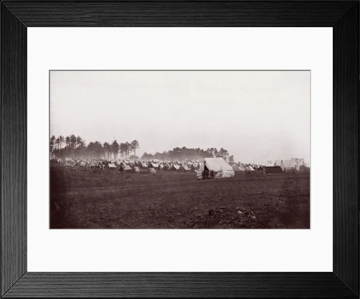 Framed Print : Camp near Brandy Station, 1863-64. Creators: James Gardner, Tim O Sullivan Framed Print : Camp near Brandy Station, 1863-64. Creators: James Gardner, Tim O Sullivan