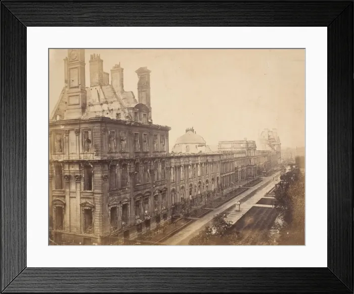 Framed Print : [The Tuileries After Its Destruction by the Communards], 1871