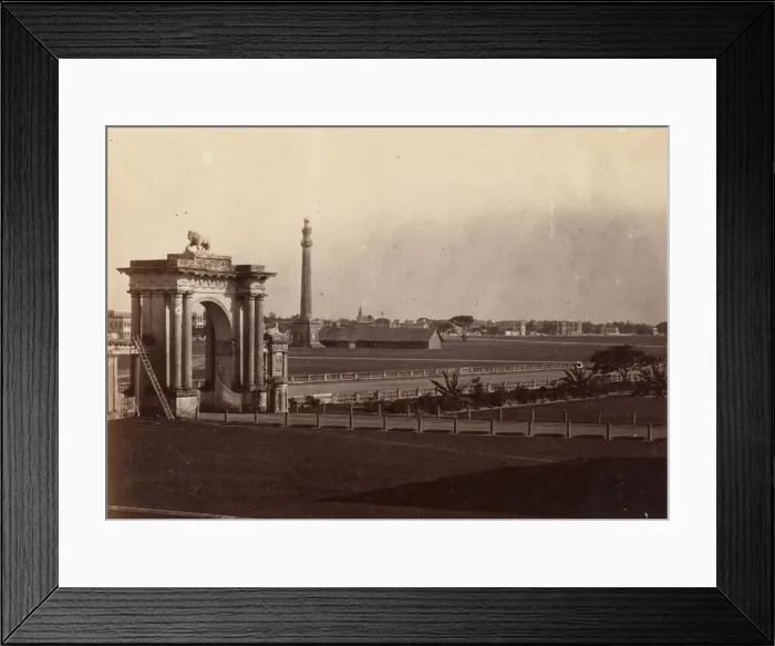 Framed Print : [View of Chowringhee from Government House, Calcutta], 1858-61