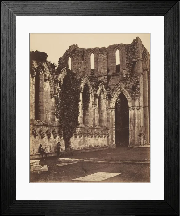 Framed Print : Fountains Abbey. Interior of the Choir, 1850s. Creator: Joseph Cundall Framed Print : Fountains Abbey. Interior of the Choir, 1850s. Creator: Joseph Cundall