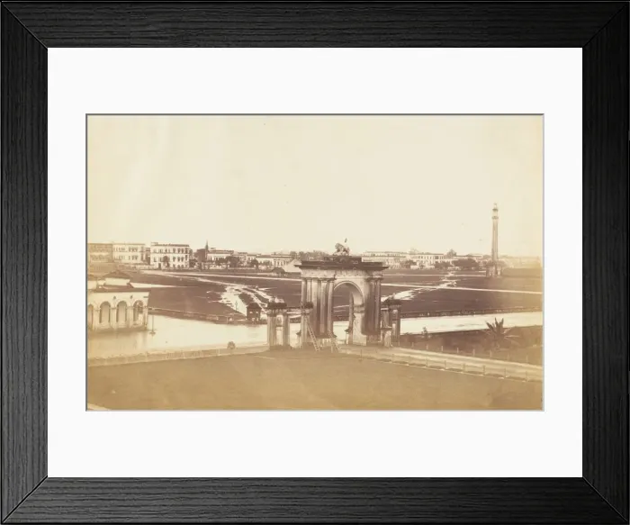 Framed Print : [The Maidan from Government House During the Rains], 1858-61