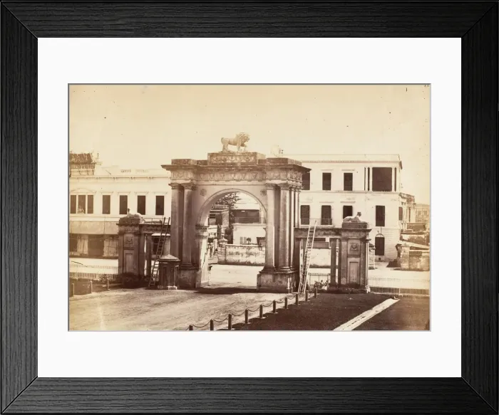 Framed Print : [N. E. Gate of Government House, Calcutta], 1858-61. Creator: John Constantine Stanley