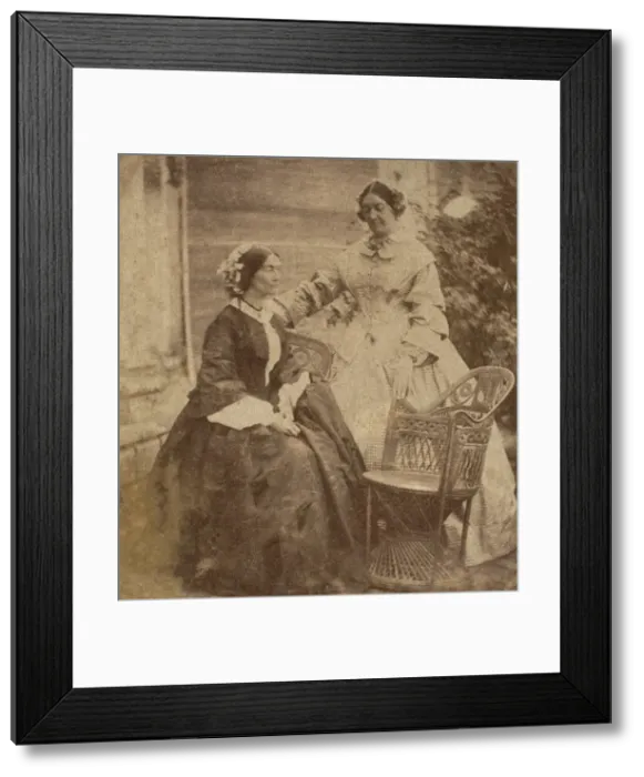 Framed Print : [Countess Canning with Guest, Government House, Allahabad], 1858