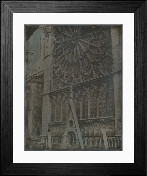 Framed Print : Rose Window, Notre-Dame Cathedral, Paris, 1841. Creator Framed Print : Rose Window, Notre-Dame Cathedral, Paris, 1841. Creator