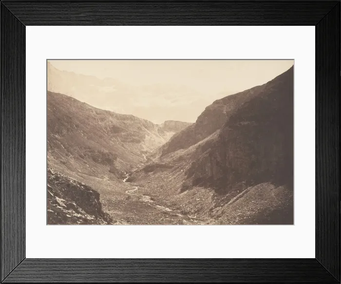 Framed Print : Gorge d Estaube prise des gloriettes d Heas, St-Sauveur, 1853 Framed Print : Gorge d Estaube prise des gloriettes d Heas, St-Sauveur, 1853