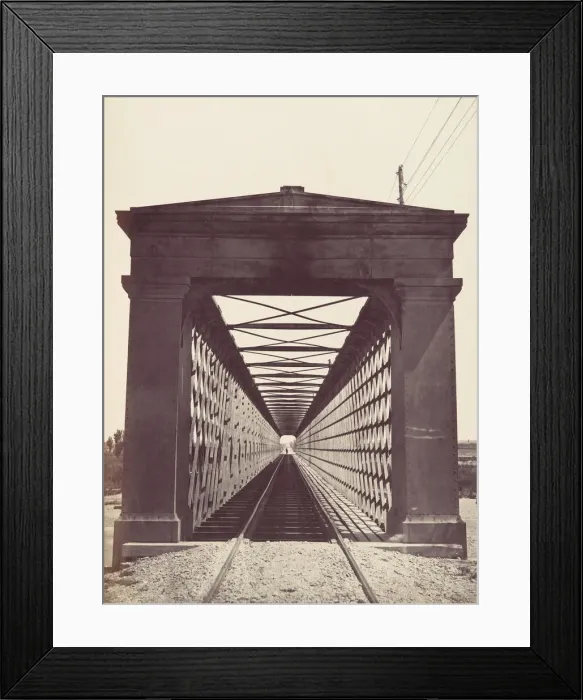 Framed Print : Zaragoza a Pamplona y Barcelona - Puente de Zuera, ca. 1867. Creator: Juan Laurent Framed Print : Zaragoza a Pamplona y Barcelona - Puente de Zuera, ca. 1867. Creator: Juan Laurent