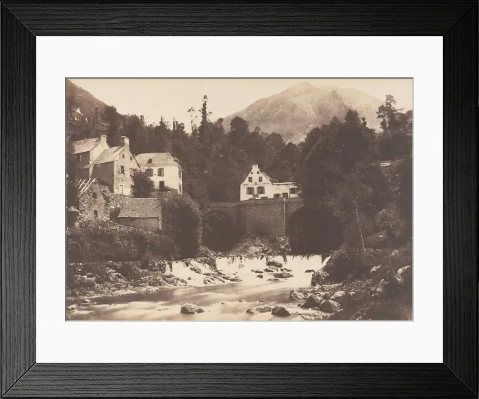 Framed Print : Village de Gedres, Route de Gavarnie, 1853. Creator: Joseph Vigier