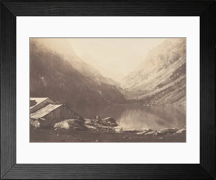 Framed Print : Lac de Gaube, Cauterets, 1853. Creator: Joseph Vigier Framed Print : Lac de Gaube, Cauterets, 1853. Creator: Joseph Vigier