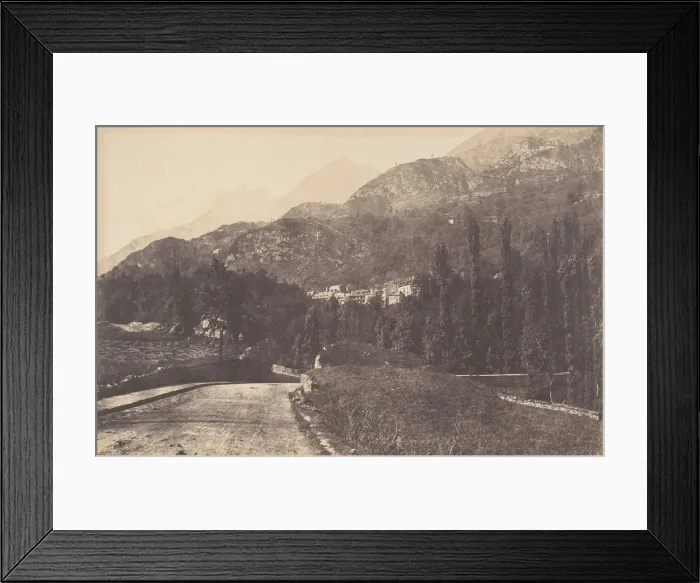 Framed Print : Vue des Eaux de Saint-Sauveur, 1853. Creator: Joseph Vigier Framed Print : Vue des Eaux de Saint-Sauveur, 1853. Creator: Joseph Vigier