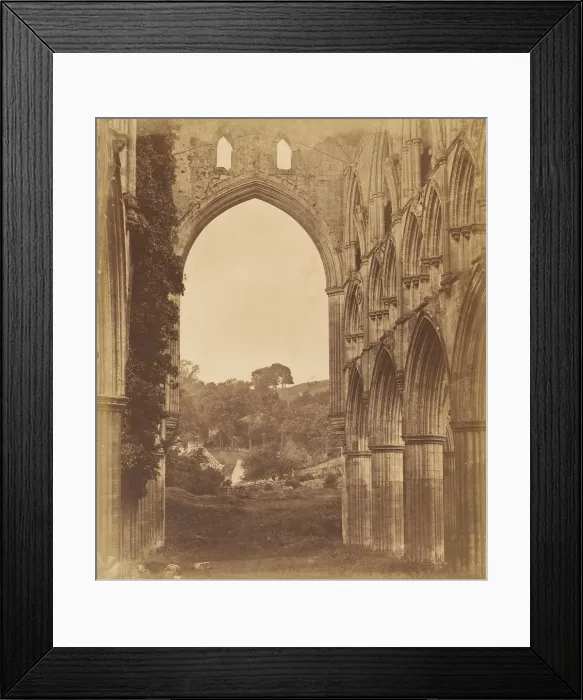 Framed Print : Rievaulx Abbey. Interior of the Choir, 1850s. Creator: Joseph Cundall Framed Print : Rievaulx Abbey. Interior of the Choir, 1850s. Creator: Joseph Cundall