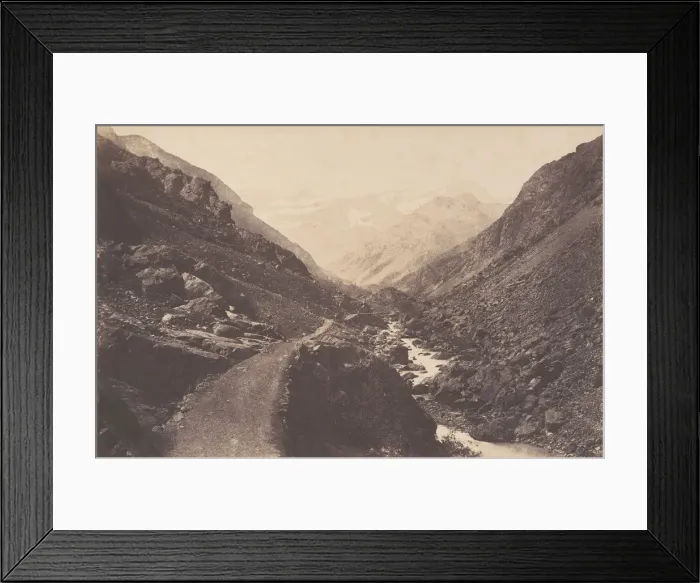 Framed Print : Le chaos en allant a Gavarnie, St-Sauveur, 1853. Creator: Joseph Vigier Framed Print : Le chaos en allant a Gavarnie, St-Sauveur, 1853. Creator: Joseph Vigier