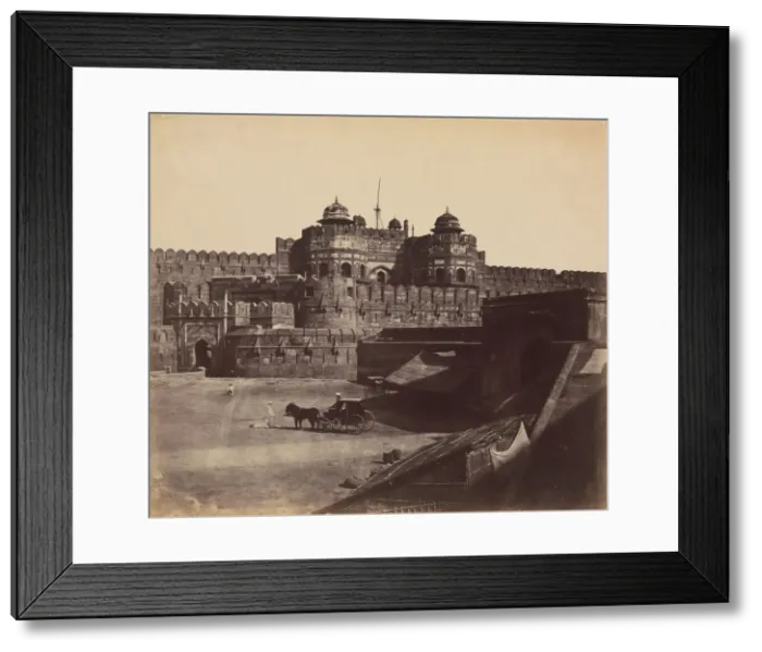 Framed Print : Fort Agra, The Delhi Gate, 1850s. Creator: John Murray Framed Print : Fort Agra, The Delhi Gate, 1850s. Creator: John Murray