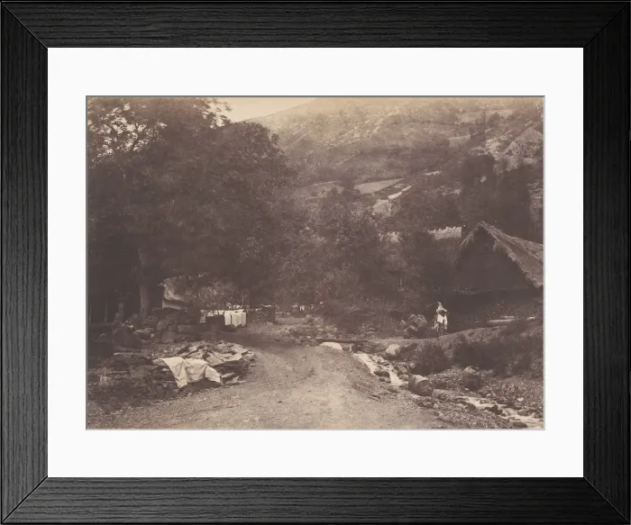 Framed Print : Village de Montaubant pris de Luchon, 1853. Creator: Joseph Vigier Framed Print : Village de Montaubant pris de Luchon, 1853. Creator: Joseph Vigier