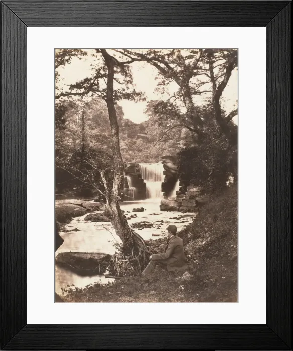 Framed Print : The Upper Fall, 1853-56. Creator: John Dillwyn Llewelyn Framed Print : The Upper Fall, 1853-56. Creator: John Dillwyn Llewelyn
