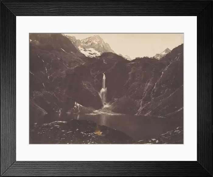 Framed Print : Vue du lac d Oo ou Seculejo, Bagnere de Luchon, 1853. Creator: Joseph Vigier Framed Print : Vue du lac d Oo ou Seculejo, Bagnere de Luchon, 1853. Creator: Joseph Vigier