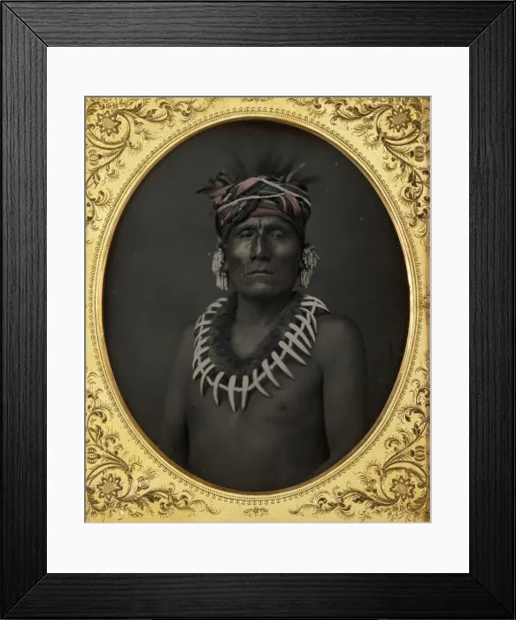 Framed Print : Kno-Shr, Kansas Chief, 1853. Creator: J. H. Fitzgibbon Framed Print : Kno-Shr, Kansas Chief, 1853. Creator: J. H. Fitzgibbon