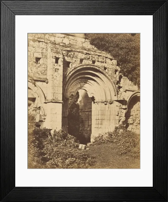 Framed Print : Rievaulx Abbey. Doorway of the Refectory, 1850s. Creator: Joseph Cundall Framed Print : Rievaulx Abbey. Doorway of the Refectory, 1850s. Creator: Joseph Cundall