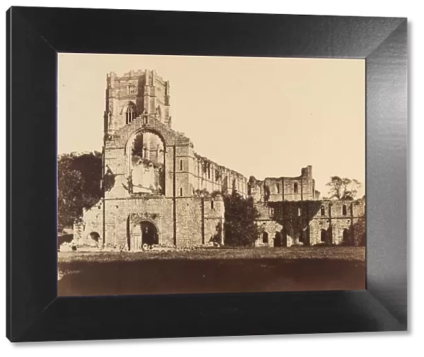 Fountains Abbey. General Western Front, 1850s. Creator: Joseph Cundall