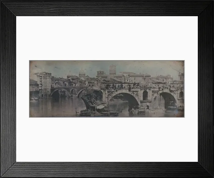 Framed Print : Ponte Rotto (Pons Aemilius), Rome, 1842. Creator: Joseph Philibert Girault De Prangey Framed Print : Ponte Rotto (Pons Aemilius), Rome, 1842. Creator: Joseph Philibert Girault De Prangey