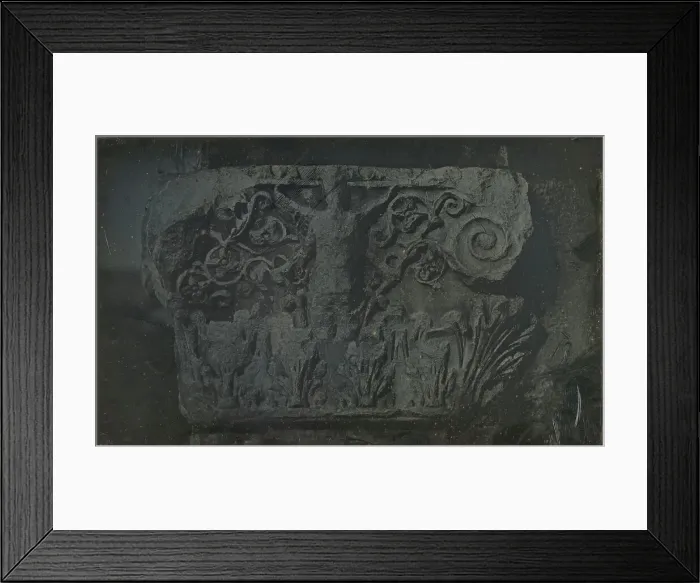 Framed Print : Capital, Greco-Roman Theater, Miletus, 1843. Creator: Joseph Philibert Girault De Prangey Framed Print : Capital, Greco-Roman Theater, Miletus, 1843. Creator: Joseph Philibert Girault De Prangey