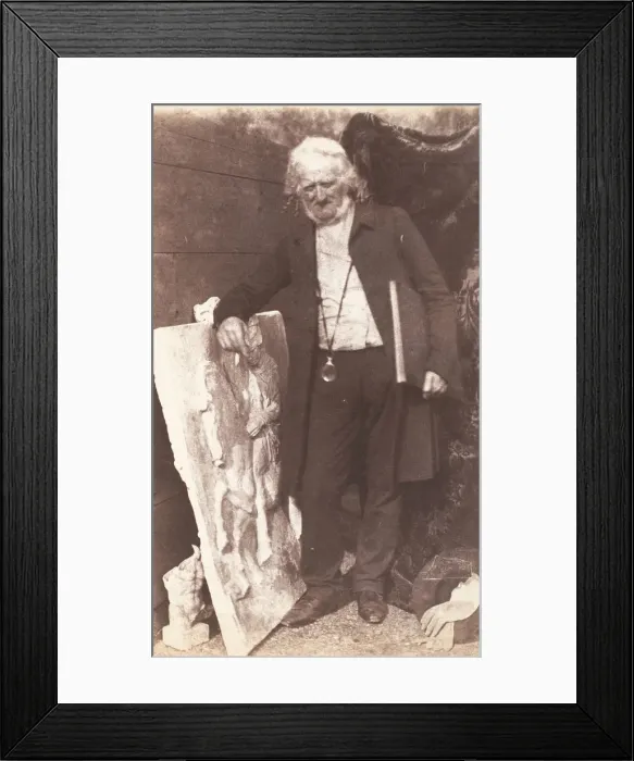 Framed Print : Henning with Parthenon Frieze, 1843-47. Creators: David Octavius Hill, Robert Adamson Framed Print : Henning with Parthenon Frieze, 1843-47. Creators: David Octavius Hill, Robert Adamson
