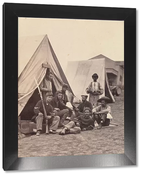 [Camp Scene with Soldiers of the 22nd New York State Militia, Harpers Ferry, Virginia]