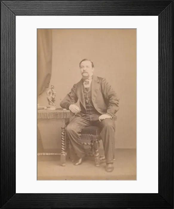 Framed Print : George Augustus Sala, 1860s. Creator: John & Charles Watkins Framed Print : George Augustus Sala, 1860s. Creator: John & Charles Watkins