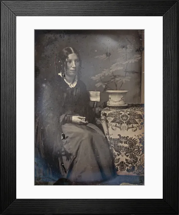 Framed Print : Harriet Beecher Stowe, 1850s. Creators: Josiah Johnson Hawes, Albert Sands Southworth Framed Print : Harriet Beecher Stowe, 1850s. Creators: Josiah Johnson Hawes, Albert Sands Southworth