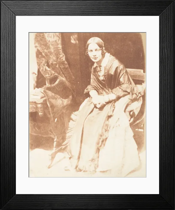 Framed Print : Lady Elizabeth Eastlake [?], 1843-47. Creators: David Octavius Hill, Robert Adamson