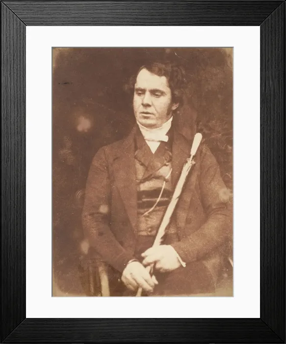 Framed Print : [Man Holding Umbrella], 1843-47. Creators: David Octavius Hill, Robert Adamson