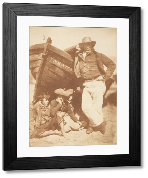 Framed Print : Newhaven Fisherman with Two Boys, 1843-47. Creators: David Octavius Hill, Robert Adamson Framed Print : Newhaven Fisherman with Two Boys, 1843-47. Creators: David Octavius Hill, Robert Adamson