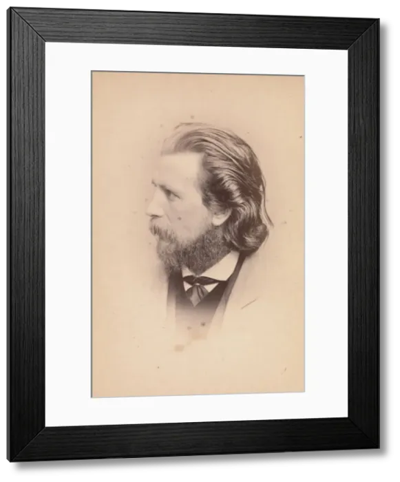 Framed Print : Gerald Massey, 1860s. Creator: John & Charles Watkins Framed Print : Gerald Massey, 1860s. Creator: John & Charles Watkins