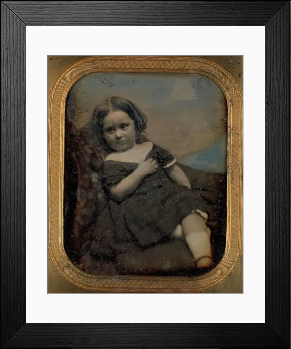 Framed Print : Augusta Hawes at Four Years Old, 1850s. Creators: Josiah Johnson Hawes Framed Print : Augusta Hawes at Four Years Old, 1850s. Creators: Josiah Johnson Hawes