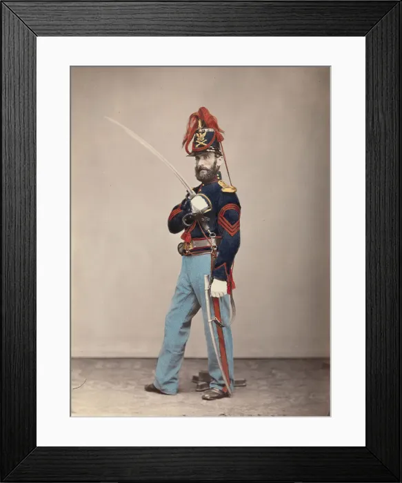 Framed Print : Light Artillery, Sergeant Major, 1866. Creator: Attributed to Oliver H. Willard