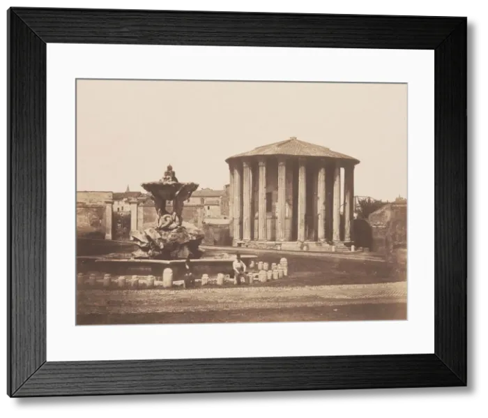 Framed Print : Temple of Vesta, 1850s. Creator: Pietro Dovizielli Framed Print : Temple of Vesta, 1850s. Creator: Pietro Dovizielli