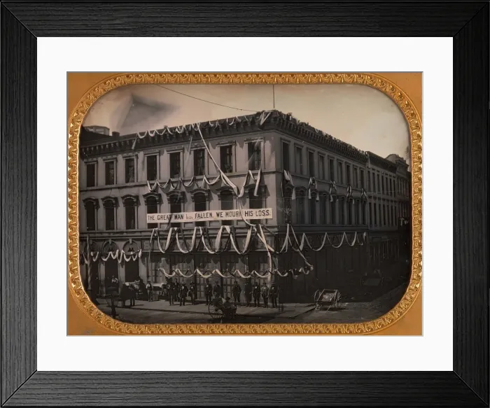 Framed Print : The Great Man Has Fallen, 1856. Creator: Robert H. Vance Framed Print : The Great Man Has Fallen, 1856. Creator: Robert H. Vance