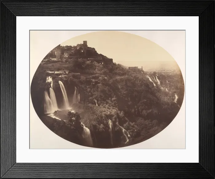 Framed Print : The Valley of the Anio, with the Upper and Lower Cascatelle, Mecenass Villa, and Dista Framed Print : The Valley of the Anio, with the Upper and Lower Cascatelle, Mecenass Villa, and Dista