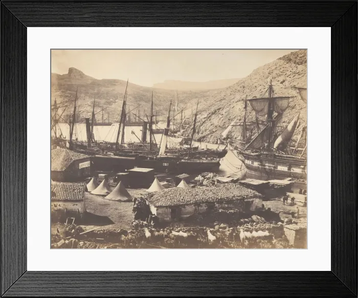 Framed Print : Cossack Bay, Balaklava, 1855. Creator: Roger Fenton Framed Print : Cossack Bay, Balaklava, 1855. Creator: Roger Fenton